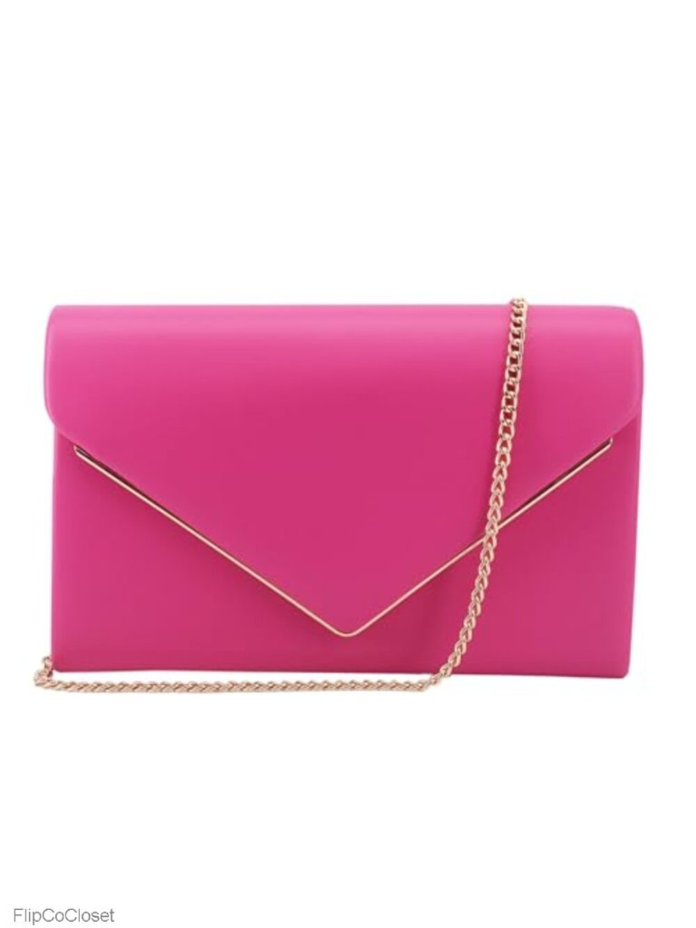Vegan Leather Evening Clutch Crossbody Detachable Chain Small